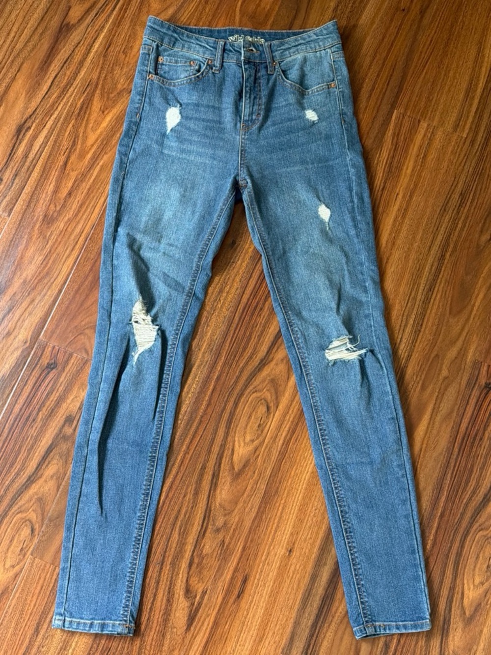 wild fable Blue Distressed Skinny Jeans